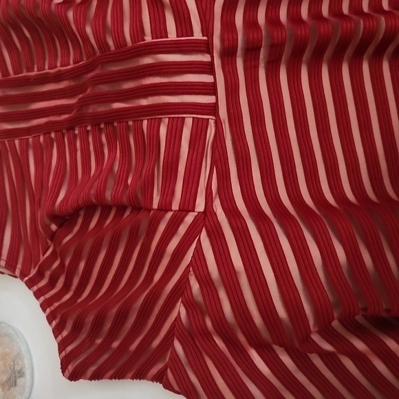 Torrid peplum Coctail Party Blouse Lace lined 00 M 10 - Picture 7 of 12